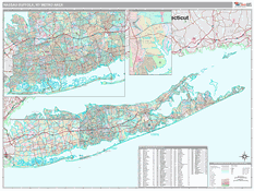 Nassau-Suffolk Metro Area Digital Map Premium Style